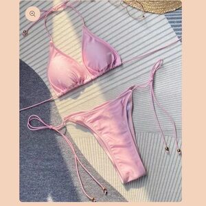 light pink sparkly bikini ! unopened still in packaging ! I DO HAVE 2 SETS ❗️